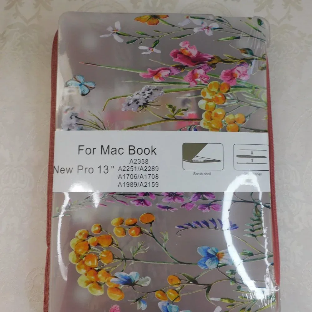 Soft and Hard Case Sleeve bundle for Laptop or Tablet Mac Book Pro 13”
